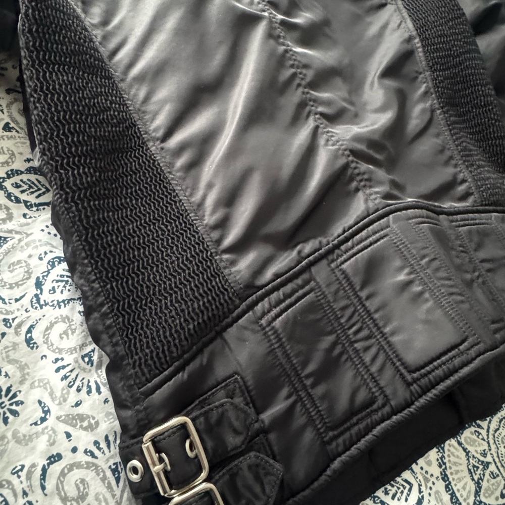Diesel Biker Style jacket women Size M…nylon And Cotton. Goth. Punk. Wolf Print. - Picture 6 of 12